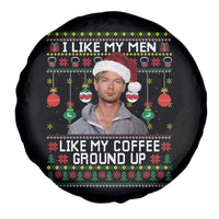 Funny Christmas Jeffrey Dahmer Spare Tire Cover I Like My Men Like My Coffee Ground Up Serial Killer - Wonder Print Shop