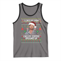 Funny Christmas Jeffrey Dahmer Tank Top I Like My Men Like My Coffee Ground Up Serial Killer - Wonder Print Shop