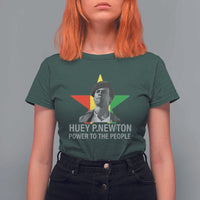 Huey P.Newton Power To The People T Shirt For Women Black Panther Party Black History Month