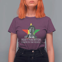 Huey P.Newton Power To The People T Shirt For Women Black Panther Party Black History Month