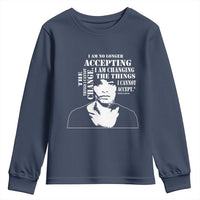 Angela Davis Quotes Youth Sweatshirt I Am No Longer Accepting The Things I Cannot Change Black History Month