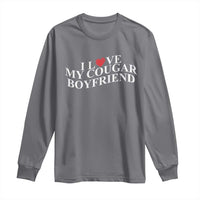 Funny I Love My Cougar Boyfriend Long Sleeve Shirt Girlfriend Valentines Couple Matching