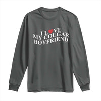 Funny I Love My Cougar Boyfriend Long Sleeve Shirt Girlfriend Valentines Couple Matching