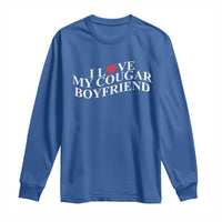 Funny I Love My Cougar Boyfriend Long Sleeve Shirt Girlfriend Valentines Couple Matching