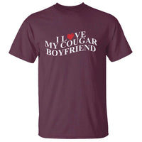 Funny I Love My Cougar Boyfriend T Shirt Girlfriend Valentines Couple Matching