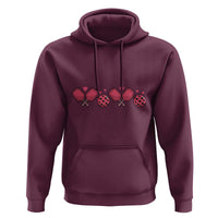 Funny Valentine's Day Xoxo Pink Pickleball Hoodie