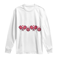 Funny Valentine's Day Xoxo Pink Pickleball Long Sleeve Shirt