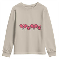 Funny Valentine's Day Xoxo Pink Pickleball Youth Sweatshirt