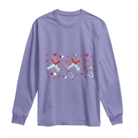 Funny Valentine's Day Nurse Doctor Long Sleeve Shirt Heart Stethoscope