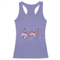 Funny Valentine's Day Nurse Doctor Racerback Tank Top Heart Stethoscope