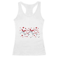 Funny Valentine's Day Nurse Doctor Racerback Tank Top Heart Stethoscope