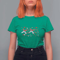 Funny Valentine's Day Nurse Doctor T Shirt For Women Heart Stethoscope