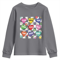 Funny Spanish Candy Heart Valentine's Day Youth Sweatshirt