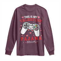 Funny Valentine's Day Gaming Long Sleeve Shirt This Is My Valentine Pajama Shirt Game Console