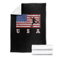Patriotic Soccer Throw Blanket USA American Flag Team - Wonder Print Shop