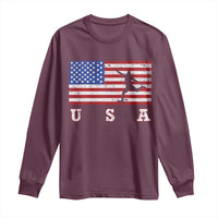 Patriotic Soccer Long Sleeve Shirt USA American Flag Team - Wonder Print Shop