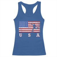 Patriotic Soccer Racerback Tank Top USA American Flag Team - Wonder Print Shop