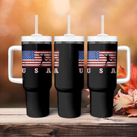Patriotic Soccer Tumbler With Handle USA American Flag Team - Wonder Print Shop