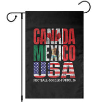 Soccer Lover Garden Flag Canada Mexico USA Pride Football Futbol 2026