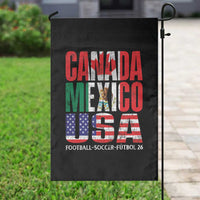 Soccer Lover Garden Flag Canada Mexico USA Pride Football Futbol 2026