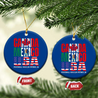 Soccer Lover Ceramic Ornament Canada Mexico USA Pride Football Futbol 2026