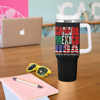 Soccer Lover Tumbler With Handle Canada Mexico USA Pride Football Futbol 2026