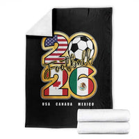 Soccer Football Lover Throw Blanket USA Canada Mexico Pride 2026