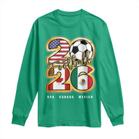 Soccer Football Lover Long Sleeve Shirt USA Canada Mexico Pride 2026