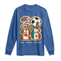 Soccer Football Lover Long Sleeve Shirt USA Canada Mexico Pride 2026