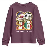 Soccer Football Lover Youth Sweatshirt USA Canada Mexico Pride 2026