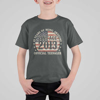 13th Birthday 2026 T Shirt For Kid Vintage 2013 Official Teenager 13 Years Of Being Awesome - Wonder Print Shop