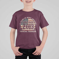 13th Birthday 2026 T Shirt For Kid Vintage 2013 Official Teenager 13 Years Of Being Awesome - Wonder Print Shop