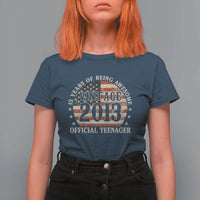 13th Birthday 2026 T Shirt For Women Vintage 2013 Official Teenager 13 Years Of Being Awesome - Wonder Print Shop