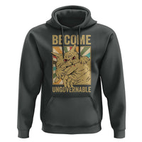 Become Ungovernable Cat Hoodie Funny Retro Cat Bite Horror Anime - Wonder Print Shop