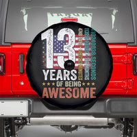 Funny 13th Birthday Spare Tire Cover 13 Years 156 Months Of Being Awesome American Flag - Wonder Print Shop