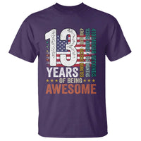 Funny 13th Birthday T Shirt 13 Years 156 Months Of Being Awesome American Flag - Wonder Print Shop