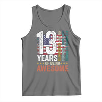 Funny 13th Birthday Tank Top 13 Years 156 Months Of Being Awesome American Flag - Wonder Print Shop