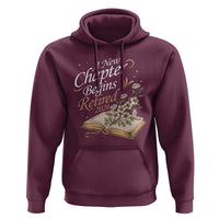 A New Chapter Begins Retired 2026 Hoodie Retired Teacher Floral Book - Wonder Print Shop