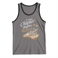 A New Chapter Begins Retired 2026 Tank Top Retired Teacher Floral Book - Wonder Print Shop