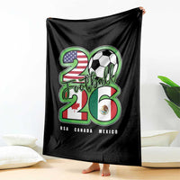 Soccer Football Lover Throw Blanket USA Canada Mexico Pride 26