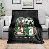 Soccer Football Lover Throw Blanket USA Canada Mexico Pride 26