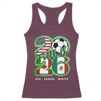 Soccer Football Lover Racerback Tank Top USA Canada Mexico Pride 26