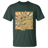 Funny Cat Bite Horror Anime Crazy Kitten Japanese T Shirt - Wonder Print Shop