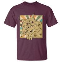 Funny Cat Bite Horror Anime Crazy Kitten Japanese T Shirt - Wonder Print Shop