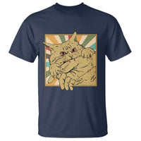 Funny Cat Bite Horror Anime Crazy Kitten Japanese T Shirt - Wonder Print Shop