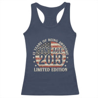 13th Birthday 2026 Racerback Tank Top Vintage 2013 Limited Edition 13 Years Of Being Awesome - Wonder Print Shop