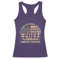 13th Birthday 2026 Racerback Tank Top Vintage 2013 Limited Edition 13 Years Of Being Awesome - Wonder Print Shop