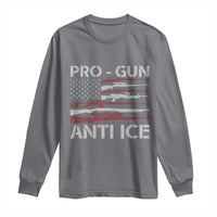 Pro Gun Anti Ice Long Sleeve Shirt Vintage American Flag 2nd Amendment Support