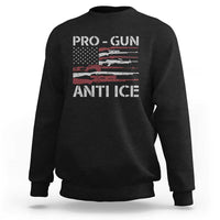 Pro Gun Anti Ice Sweatshirt Vintage American Flag 2nd Amendment Support