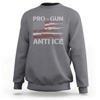 Pro Gun Anti Ice Sweatshirt Vintage American Flag 2nd Amendment Support